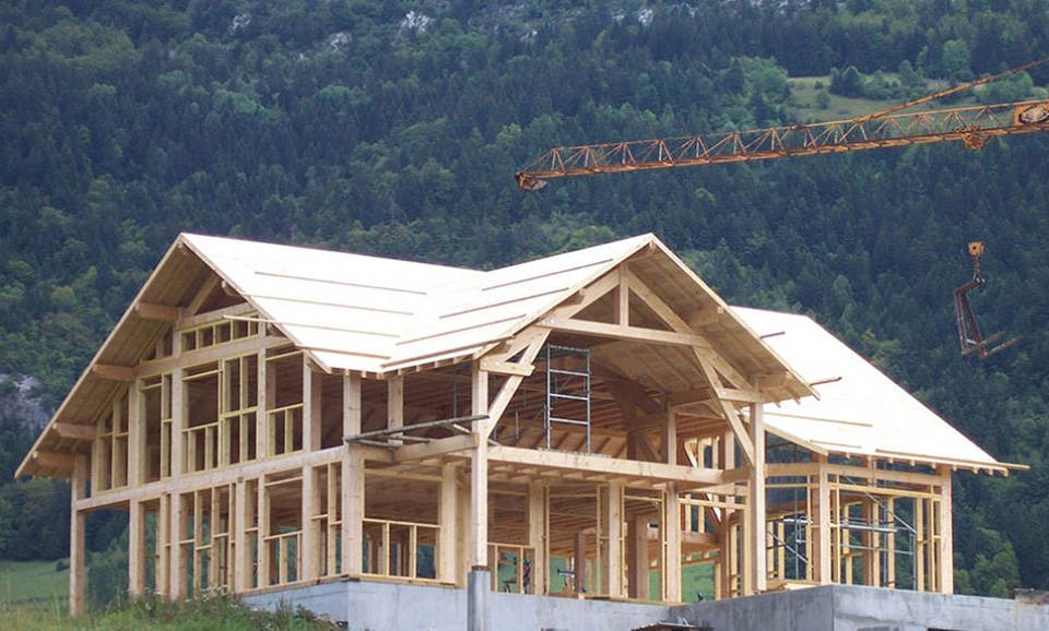 Photo structure chalet en bois