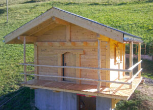 Photo d'un abris de jardin en bois