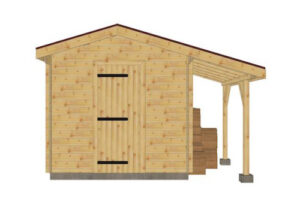 Photo d'un abris de jardin en bois standard