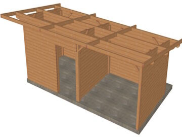 TIMBER HORSE STALL top profile-view