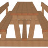 Picnic table side view