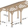ROCHE NOIR carport view with dimensions