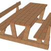 Picnic table profile view